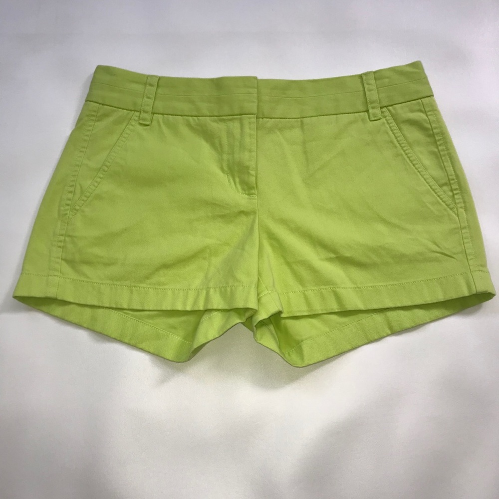 J. Crew lime chino shorts
